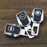 Chốt cài dây an toàn Logo hãng cao cấp bọc da phiên bản cải tiến có thể móc nối tiếp full Hãng xe Trendy Car