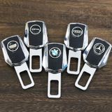 Chốt cài dây an toàn Logo hãng cao cấp bọc da phiên bản cải tiến có thể móc nối tiếp full Hãng xe Trendy Car