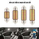 Đèn Trần Ô Tô, Đèn Led Trần Xe Hơi Cao Cấp Chip IC 4014 Không báo lỗi Canbus, Đèn Led Trần Hai Đầu Giải Mã Vô Cấp