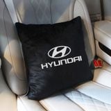 Gối tựa lưng liền chăn 2 in 1 - gối tựa lưng xe ô tô có THÊU logo các hãng Toyota, Mercedes, Lexus, BMW, Hyundai