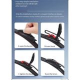 Gạt Mưa Ô Tô Xương Mềm WIPER BLADE 4 Lưỡi Silicon cần gạt nước Cao Cấp Cần Gạt Nước Mưa Xe Ô Tô Siêu Sạch chống ồn cỡ 14 đến 26 Inch