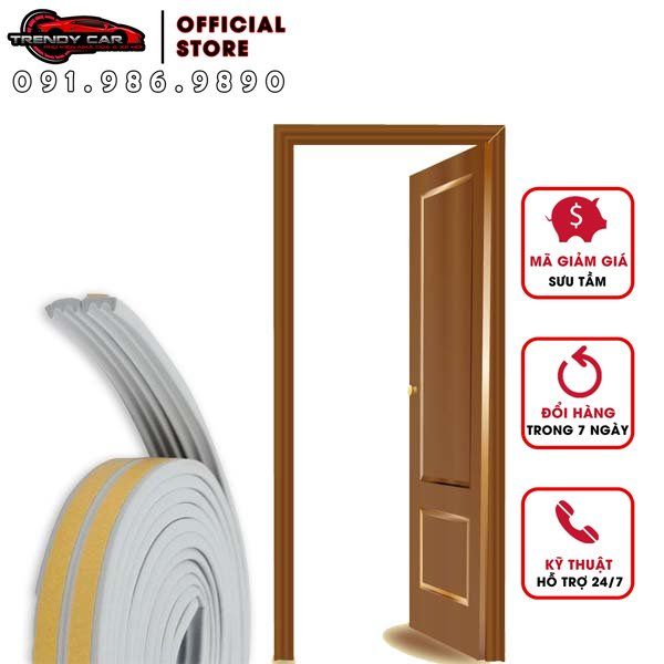 Gioăng cao su chữ E chống ồn, ngăn Bụi cửa nhà