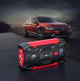 Bộ kích điện đề nổ bình ắc quy 12v cứu hộ ô tô công suất lớn kiêm sạc dự phòng Magsafe, kiêm đèn chiếu sáng đèn báo cứu hộ xanh đỏ