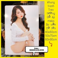 Khung ảnh gỗ tráng gương treo tường bo viền 40x60 ,50x75 ,60x90 in theo yêu cầu