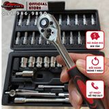 Bộ Đồ Nghề Sửa Chữa Xe Hơi Xe Máy 46 Món - Bộ Dụng Cụ Tuýp Khẩu Đa Năng 46 Chi Tiết Mở Ốc Vít Bulong Tiện Dụng