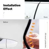 10m Cuộn nẹp viền cao su chữ U lõi thép chống xước ,va đập viền cửa ô tô