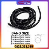 1 cuộn (rất dài) dây xoắn ruột gà, bọc dây điện phi 6/8/10/12/16/20mm, quấn dây điện