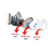 Mặt nạ phòng độc , mặt nạ chống độc kèm kính giá rẻ mặt nạ phòng độc, chống bụi, chống hơi độc hại, hóa chất, phòng cháy