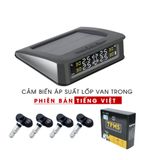 Cảm biến áp suất lốp TPMS van TRONG TIẾNG VIỆT màn hình LED pin NL mặt trời BH 12 tháng