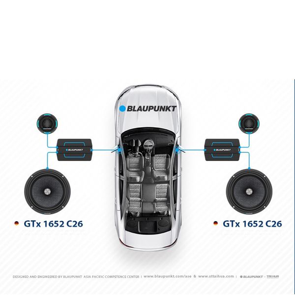 Loa cánh 2 way Blaupunkt GTX 1652 C26  2-way component Speakers