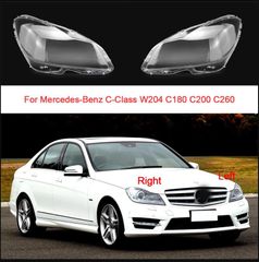 Vỏ Đèn pha Mercedes Benz W204 C180 C200 C260, Dành Cho C Lớp W204, 2011 2012 2013 PC Trong Suốt Bảo Vệ Đèn Pha, Thay Thế Xe
