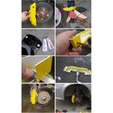 Bộ 4 Ốp Nhựa ABS Bọc Phanh Đĩa Xe Hơi phong cách thể thao nhiều màu Dùng Cho Mọi Model Xe Hơi