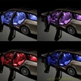 <NEWTREND> Bộ 2 đèn Led T10 RGB 16 màu kèm Remote điều khiển 6 SMD 5050 lắp đèn led demi,biển số, cốp sau