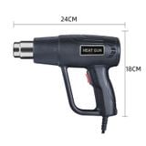 Máy Khò Hơi Nóng Heatgun 2000W  nhựa cao cấp, Đầu nòng inox 304 rất dày sử dụng đóng màng Co Đóng Gói Hàng Hóa Giá Tốt