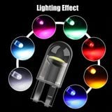 Bóng Đèn Led T10 COB 1SMD Thủy Tinh Thay Thế Đèn Xi Nhan, Demi Xe Máy - Ô Tô 12V ánh sáng xanh băng, hồng, xanh lá tốt