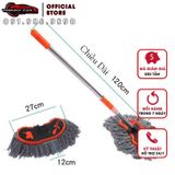 Cây Lau Rửa Xe Ô Tô Cán Dài,Có Thể Kéo Dài, Sợi Lau Mềm - Chổi Dài lông xám