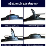Gạt Mưa Bosch Siêu Bền Thân Mềm Không Xương - Gạt Mưa Ô Tô Silicone Loại  Cao Cấp Thương Hiệu Đức Độ Bền Cao