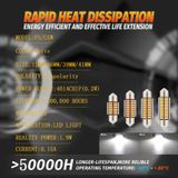 Đèn Trần Ô Tô, Đèn Led Trần Xe Hơi Cao Cấp Chip IC 4014 Không báo lỗi Canbus, Đèn Led Trần Hai Đầu Giải Mã Vô Cấp