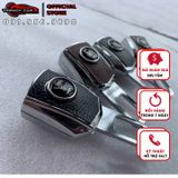 Chốt khoá dây đai an toàn xe VINFAST LOGO HÃNG XE cao cấp vật liệu inox bọc da dày dặn loại cải tiến hỗ trợ móc nối tiếp