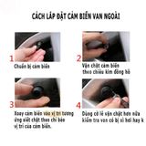 Cảm biến áp suất lốp ô tô xe hơi gắn ngoài cao cấp AUTOCAR Cảnh báo tiếng Việt độc quyền - Pin mặt trời, Màn LCD