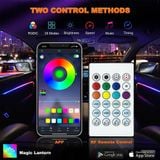 Dây Đèn Led Ambient Light RGB suối chảy 5V Cổng USB Trang Trí Nội Thất Xe Hơi Kèm Điều Khiển Từ Xa