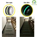 Cuộn Băng Keo PVC Dạ Quang Chống Trơn Trượt cầu thang Độ Bám Cao phát sáng trong bóng tối, nẹp phản quang dán cầu thang