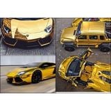 Decal chrome vàng 3 lớp hàng cao cấp chuyên dụng dán ô tô xe máy trang trí nội ngoại thất phong cách sang chảnh dubai hu
