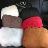 Gối tựa đầu trên xe cao cấp chất liệu vải da lộn nhân tạo alcantara phù hợp cho tất cả loại xe