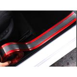 2.5m Miếng dán bảo vệ chống trầy trang trí nội thất ngoại thất ô tô xe máy 3D carbon viền bạc - rộng 5 cm / 7 cm