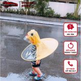 Áo mưa ngộ nghĩnh kiểu dáng con vịt cho bé năng động thích nghịch trời mưa bền bỉ màu vàng hàng cao cấp