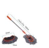 Cây Lau Rửa Xe Ô Tô Cán Dài,Sợi Lau Mềm - Chổi Dài xám cán inox bền bỉ có thể kéo dài hoặc thu gọn