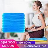 Đệm lót ô tô silicon đàn hồi, tấm lót ghế văn phòng bàn làm việc chơi game thoáng khí êm mông chống đau lưng cao cấp