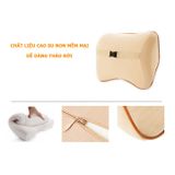 Gối tựa đầu và lưng cao su non hàng đẹp để ghế ô tô, văn phòng siêu tiện lợi phù hợp mọi loại xe