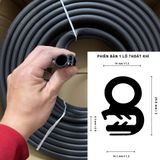 Gioăng cao su cửa oto, gioăng nguyên bản theo xe ô tô lõi thép cao su đen trendycar cao cấp loại 1 lỗ cho xe Sedan