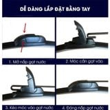 Gạt Mưa Bosch Siêu Bền Thân Mềm Không Xương - Gạt Mưa Ô Tô Silicone Loại  Cao Cấp Thương Hiệu Đức Độ Bền Cao