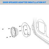 Dưỡng loa cánh ô tô đa năng cho các dòng xe Hyundai vòng đệm đế dưỡng loa size 6.5inch ~ 160mm Phụ kiện loa