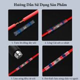 Bộ 50 Đầu Nối Dây Điện Cút Nối Dây Điện hàn nhiệt độ loa và điện ô tô, xe máy Chống Nước, Trong Suốt