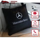 Chăn ô tô kiêm gối gấp gọn logo Mercedes | Sản phẩm chăn và gối 2 in 1