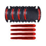 Bộ 8 Miếng Họa Tiết Sợi carbon 3d Phản Quang Dán Tay Cửa Hõm Cửa Dán Phản Quang ben đêm Chống Trầy Xước Trang Trí Xe Hơi