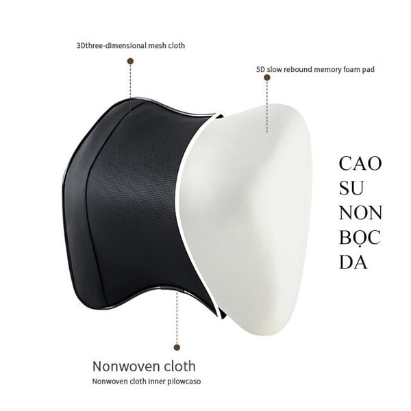 Bộ Tựa Lưng ô tô Cao Su Non Nguyên Khối Bọc Da