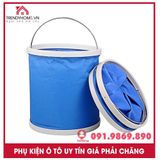 Phụ kiện ô tô |  Xô Đựng Nước Gấp Gọn – Dùng Đựng Nước Rửa Xe Và Làm Xô Câu Cá Tiện Lợi