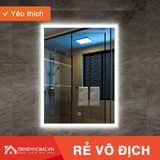 Gương Led cảm ứng Gương nhà tắm thông minh Gương bluetooth 70 x 50 Trendyhome