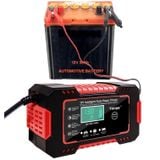 Sạc acquy ô tô, xe máy, xe đạp điện hỗ trợ 4Ah - 100Ah loại cao cấp hiển thị màn led tự ngắt khi đầy chức năng bảo dưỡng