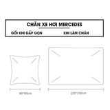 Chăn lông tuyết kiêm gối ô tô gấp gọn khóa kéo vải nhung hàng cao cấp cho ô tô chống lạnh trên ô tô, ô tô dành cho BMW