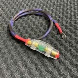 Cầu Chì Ống 60A Có Dây Nối Ắc Quy 8AWG độ nguồn loa sub, thiết bị âm thanh cho ô tô đảm bảo an toàn