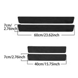 Cuộn nẹp cao su Da vân Carbon bảo vệ trang trí ô tô bộ 4 chiếc dán 2 cánh cửa Xe hơi