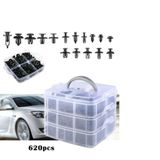 Bộ Đinh Tán, Chốt Vít, Nở Vít Nhựa, ốc nhựa Dành Cho Xe Ô Tô 620 chi tiết đa dụng dành cho thợ sửa xe chuyên nghiệp