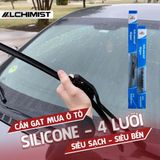 Gạt Mưa Ô Tô Xương Mềm WIPER BLADE 4 Lưỡi Silicon cần gạt nước Cao Cấp Cần Gạt Nước Mưa Xe Ô Tô Siêu Sạch chống ồn cỡ 14 đến 26 Inch