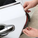 6M Xe Cạnh Cửa Bảo Vệ Trầy Xước Dây Ốp Lưng Chống Va Chạm Dây DIY Bạc Chất Liệu Nhựa PVC Đúc Dán Trang Trí Ô Tô phụ Kiện