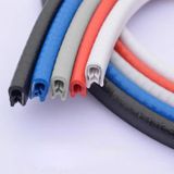 Cuộn 6 mét Gioăng lõi thép chữ U nẹp viền cánh cửa xe oto màu xám, đen, đỏ, trắng